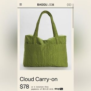 Baggu Cloud Carry-On in color BLUEBELL (see photos)